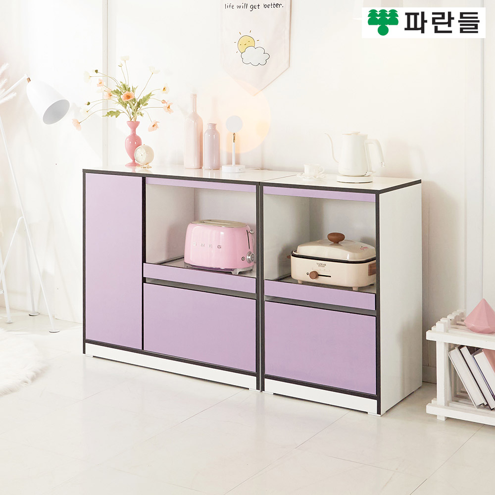 파란들가구 LPM 1400x825 오픈 전자렌지대세트 주방수납장