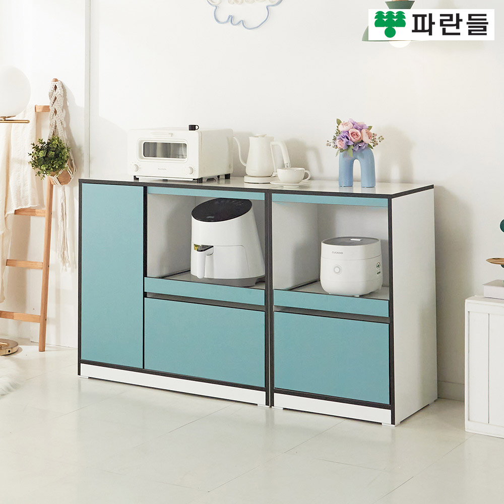 파란들가구 LPM 1400x825 오픈 전자렌지대세트 주방수납장