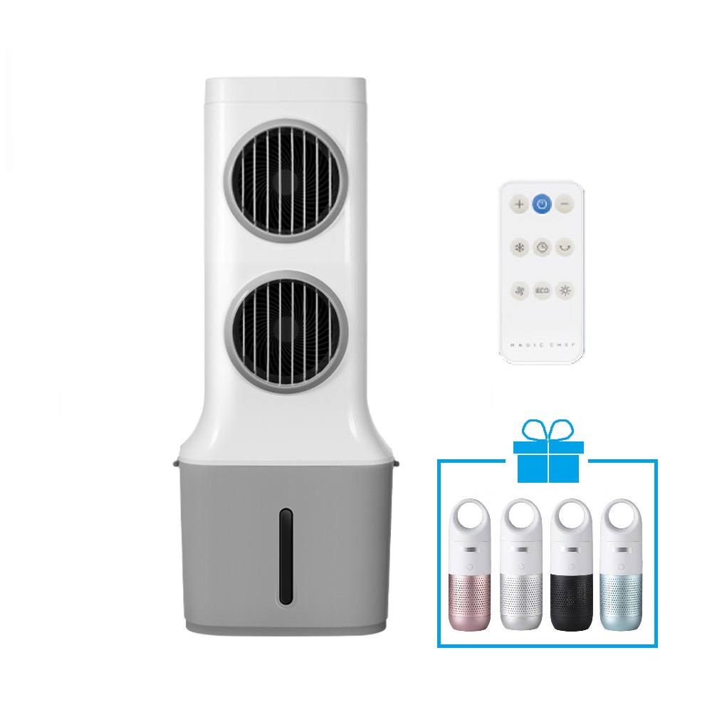 매직쉐프 냉풍기 2구 BLDC 냉선풍기 가정용 사무실 에어쿨러 아이스팩