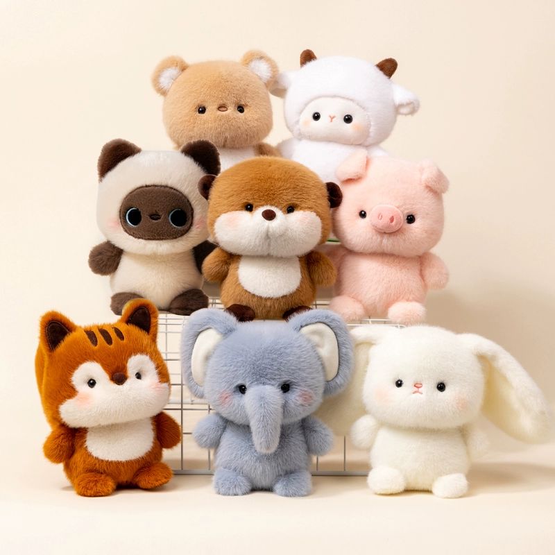 코끼리인형 여우 곰 돼지 귀여운 동물인형 봉제인형 바디필루우 1.곰 - 상세 이미지 2