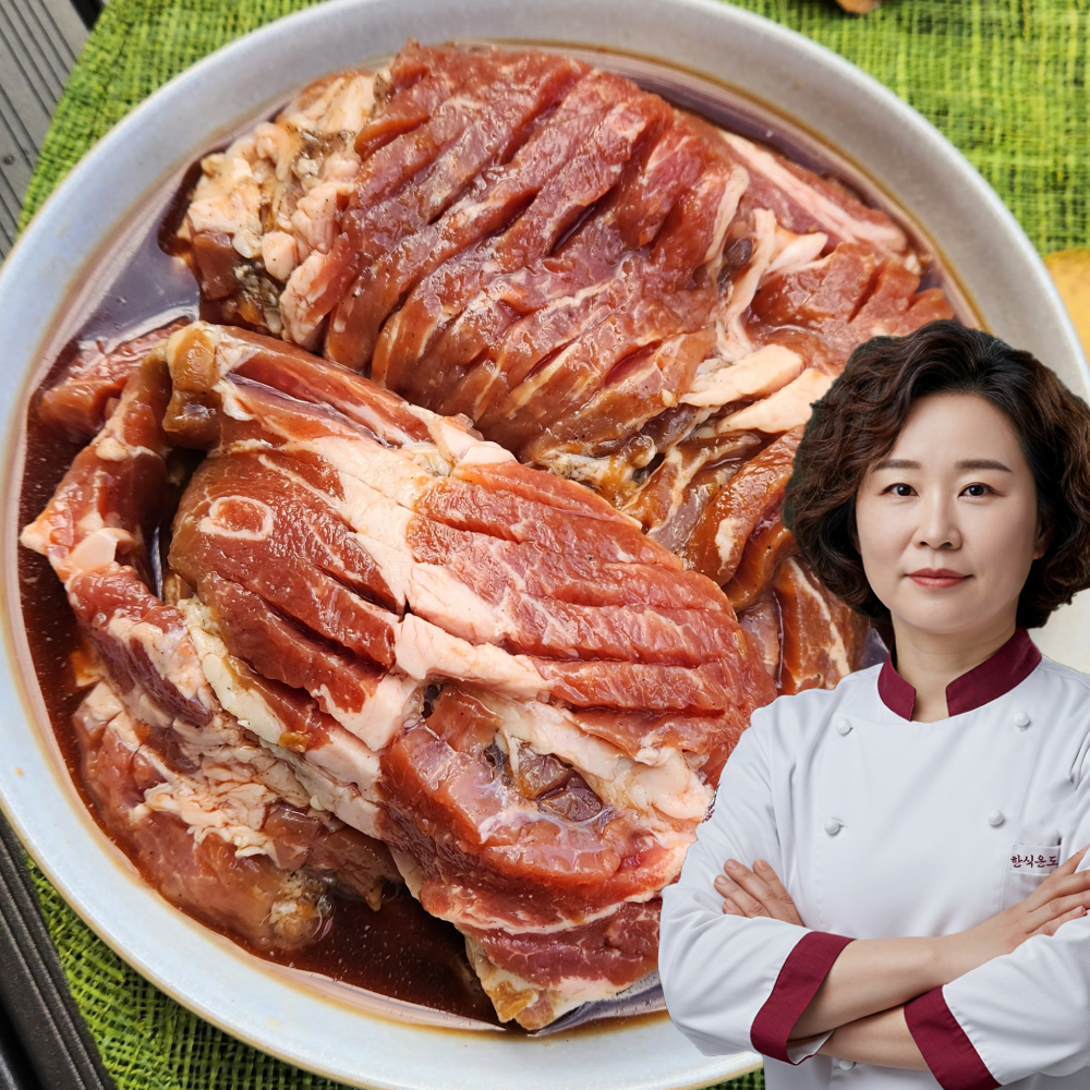 수제양념 돼지왕구이 돼지갈비 한식온도 돼지갈비활용법