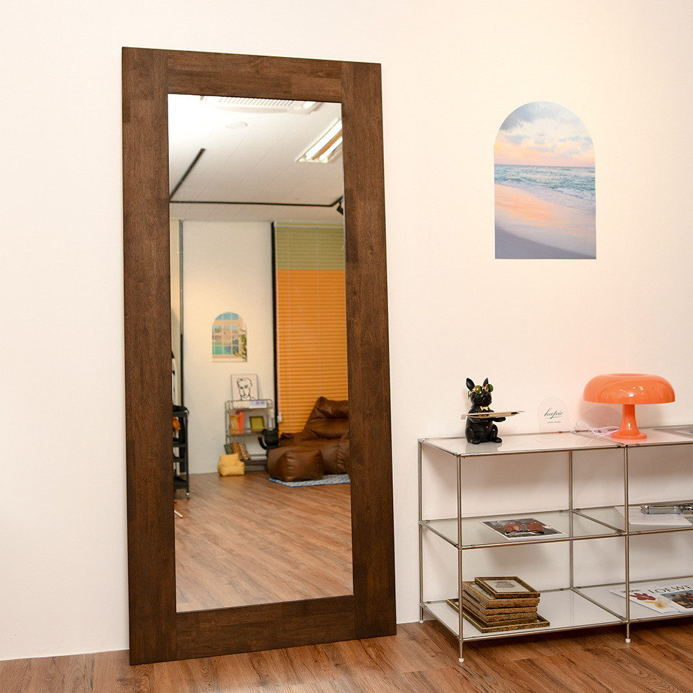 전신 거울 스탠드 현관 대형 미용실 우드 경대 원목 예쁜 1800 무도장