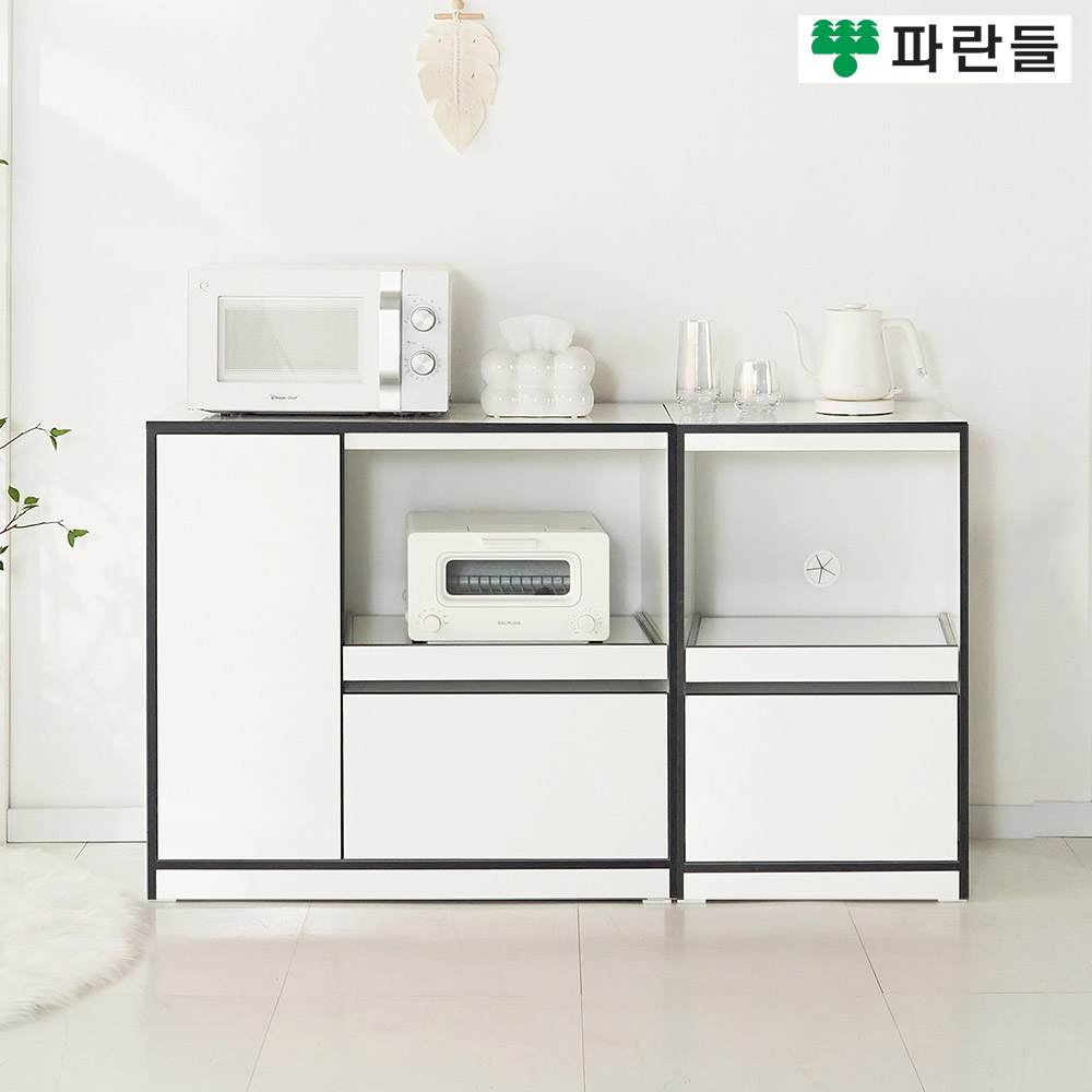 파란들가구 LPM 1400x825 오픈 전자렌지대세트 주방수납장