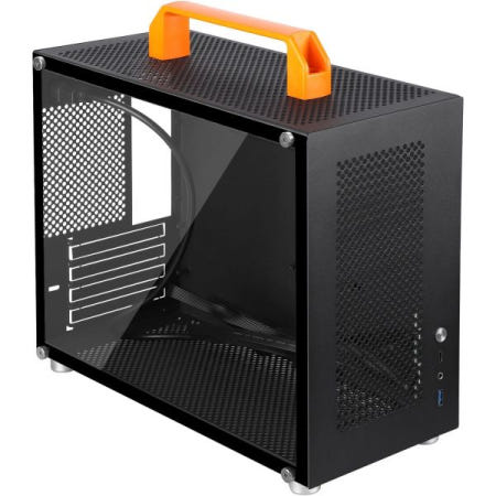 [해외]mATX 케이스(Micro ATX, Mini ITX) 미니 타워 게이밍 PC 케이스 손잡이, SFF 소형 컴퓨터 섀시 1.2mm 두께 강철 소재, MicroATX(9.6 ″