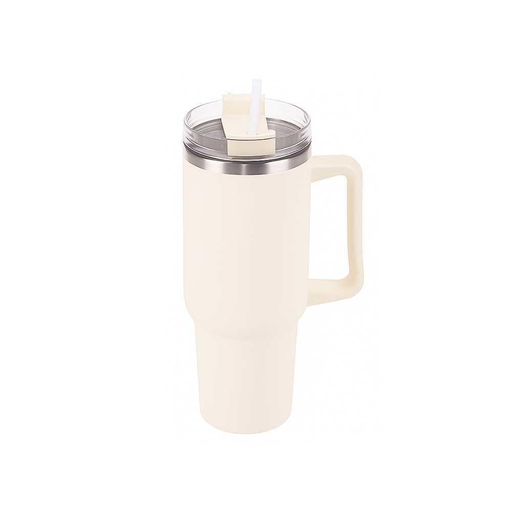 대용량 손잡이 각인텀블러 900ml 화이트 아이보리 - 상세 이미지 2