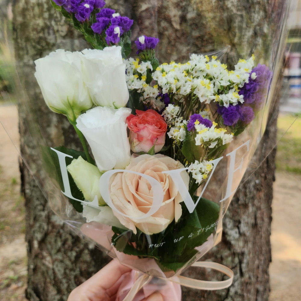 [화담소] 러브유 한다발 축하꽃다발 생화 꽃다발 택배 단체 - 상품 이미지