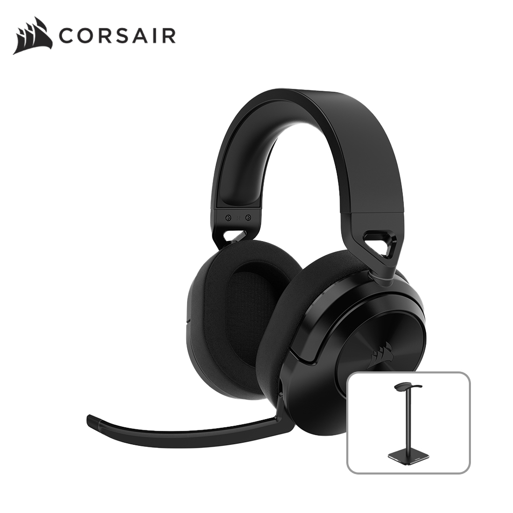 커세어 HS55 WIRELESS 블루투스 게이밍 헤드셋 블랙 헤드셋 거치대 에디션