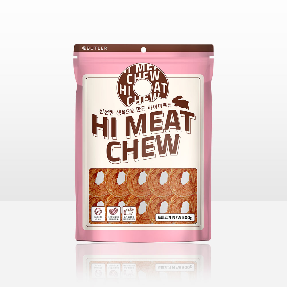 하이미트츄 토끼고기 500g 강아지 도넛 사사미 육포 - 상품 이미지