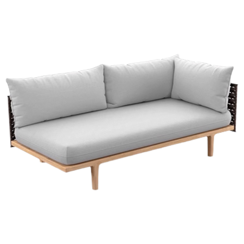 씨라인 라탄 패브릭 야외 원목 소파 Sealine Sofa 2인 - 상세 이미지 4