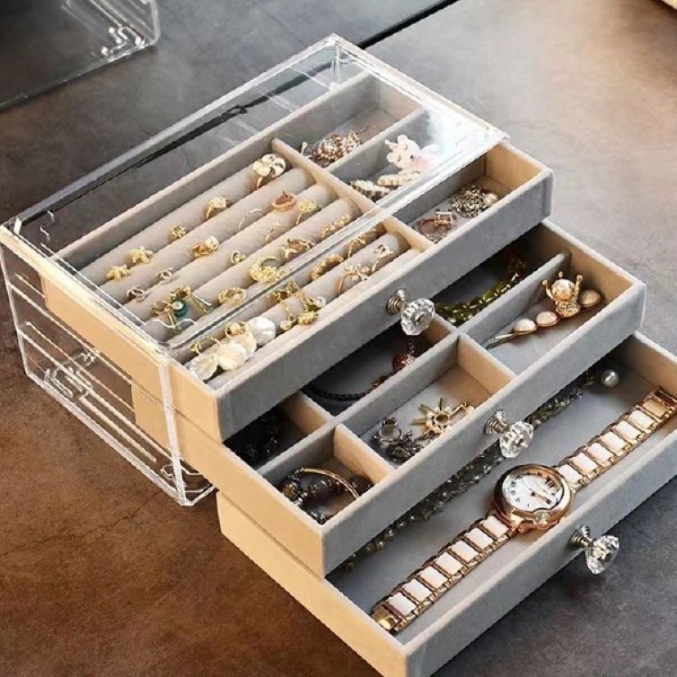 3단 투명 보석함 쥬얼리 보관함 주얼리박스 주얼리보관함