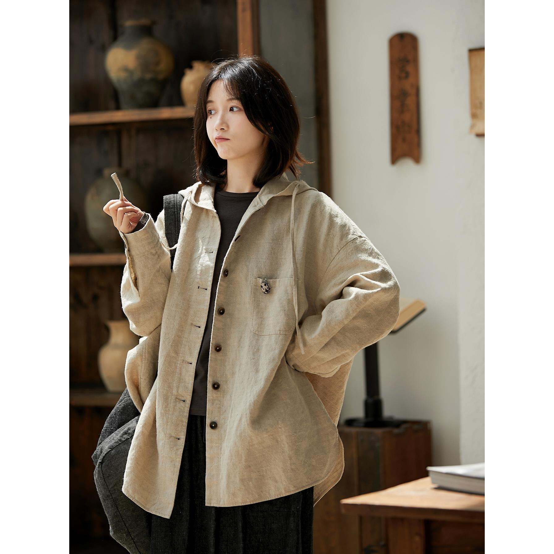 가을린넨자켓 루즈핏 간절기 마자켓 미시옷 엄마옷