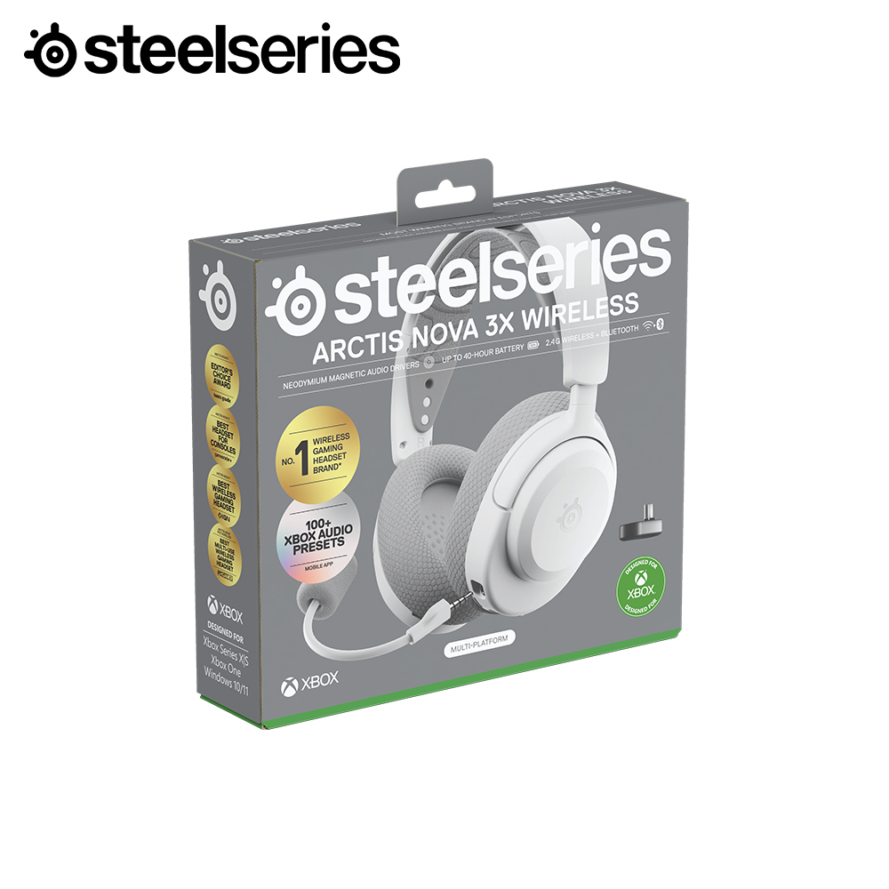 스틸시리즈 Arctis Nova 3XW 아크티스 노바 엑박 무선 헤드셋 화이트 이미지 6
