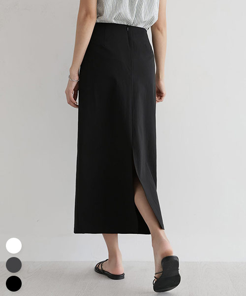 [숏/기본/~2XL] 텐션 H라인 롱 스커트_264680 - 상세 이미지 4