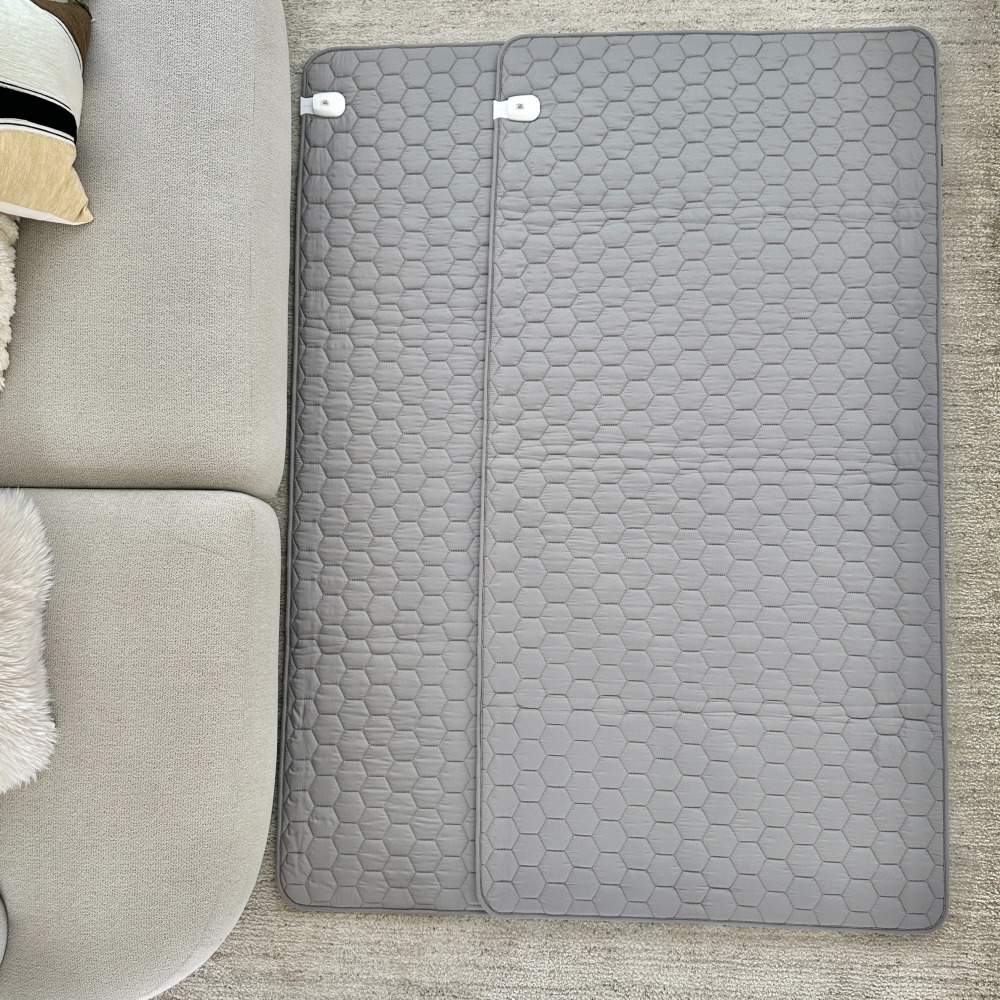 몽비오스 카본 탄소매트 전기매트 전자파없는 그래핀 온열매트 침대 전기장판 싱글, 100x200cm, 연그레이