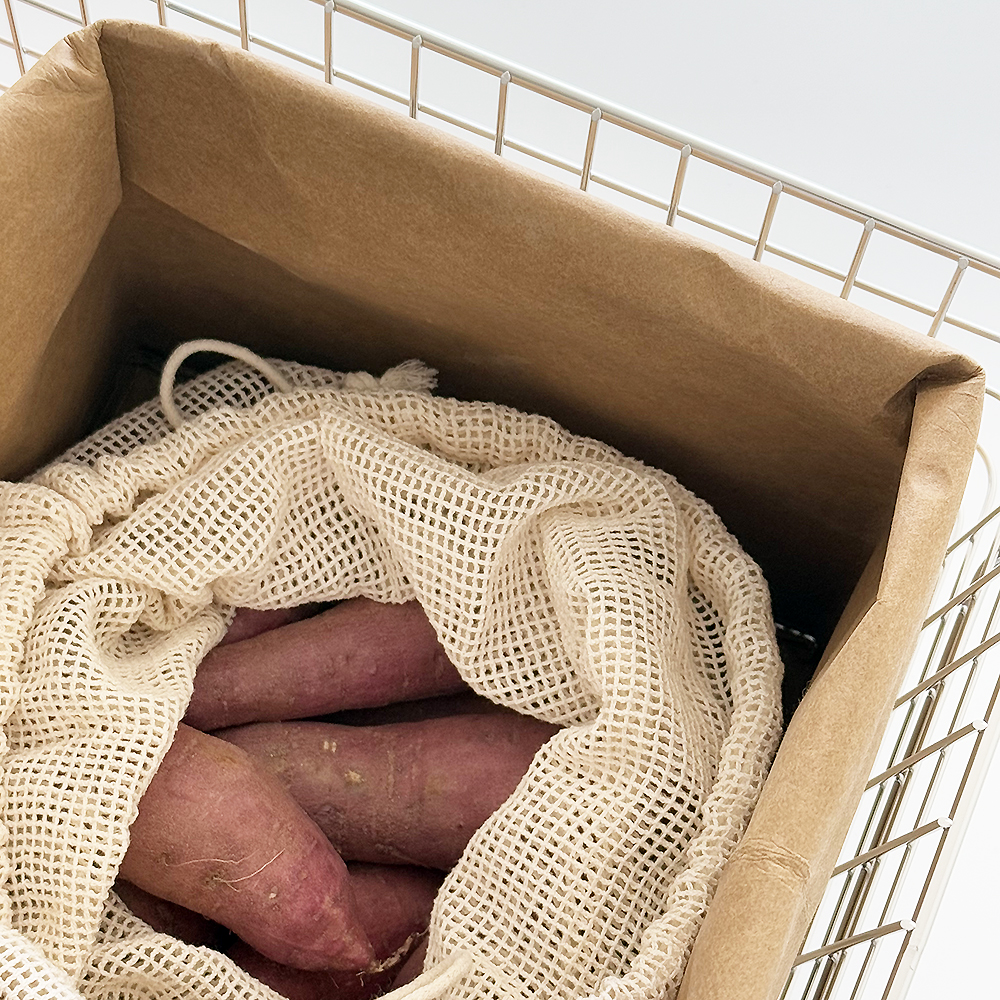 페이퍼백 냉장고 야채 보관함 종이 크라프트지 봉투 수납 S