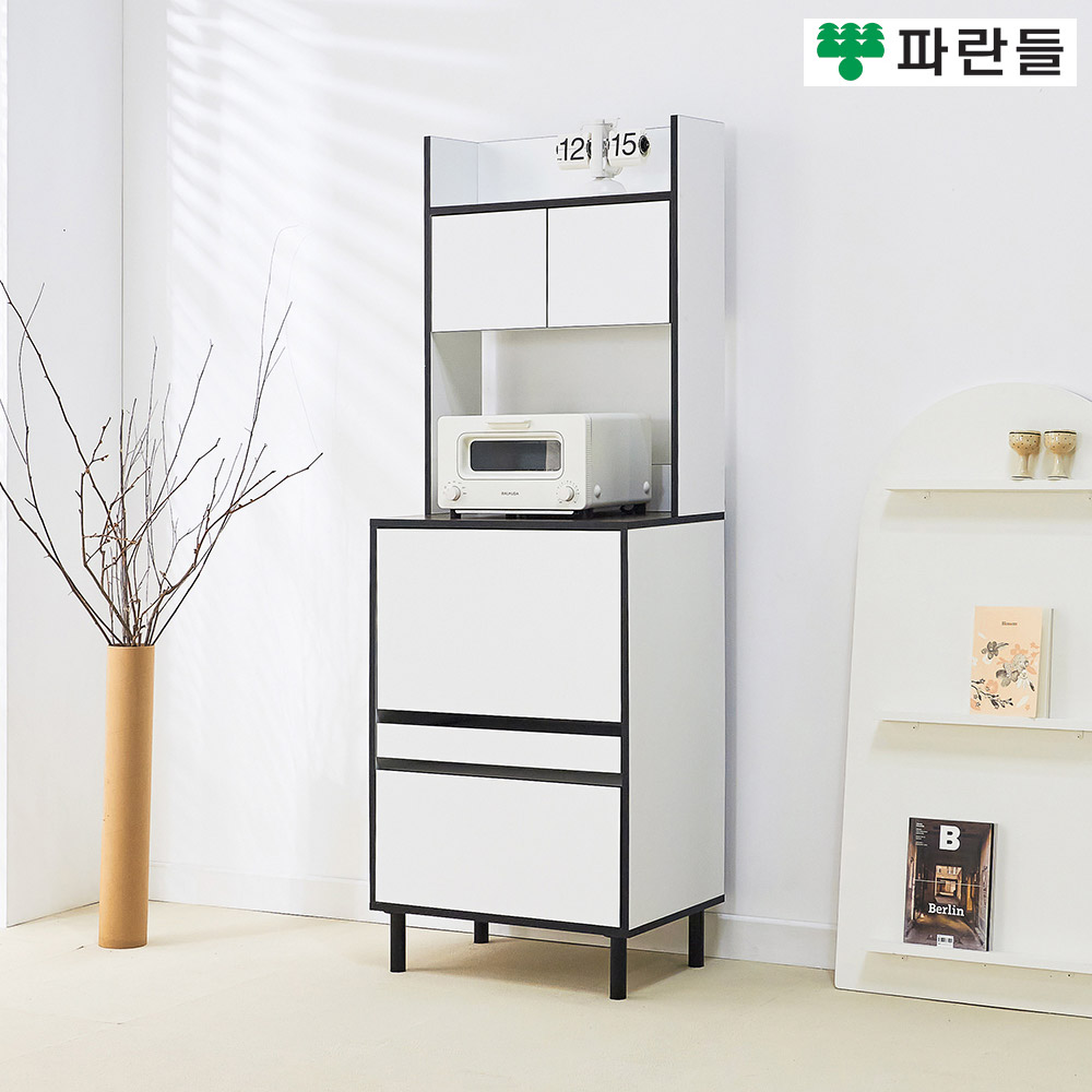 파란들가구 LPM 도어 600 전자렌지대 상부장세트 주방수납장 - 메인 이미지