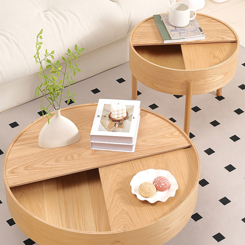 토르노 원목 수납 거실 테이블 Torno Table S