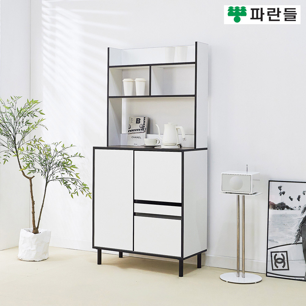 파란들가구 LPM 800 와이드 전자렌지대 상부장세트 주방수납장 - 상세 이미지 3