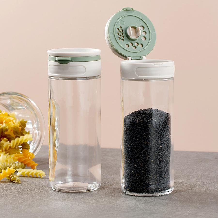 르베르폴리세 퓨어 듀얼 뚜껑 멀티 유리 양념통 200ml 2P - 상세 이미지 4