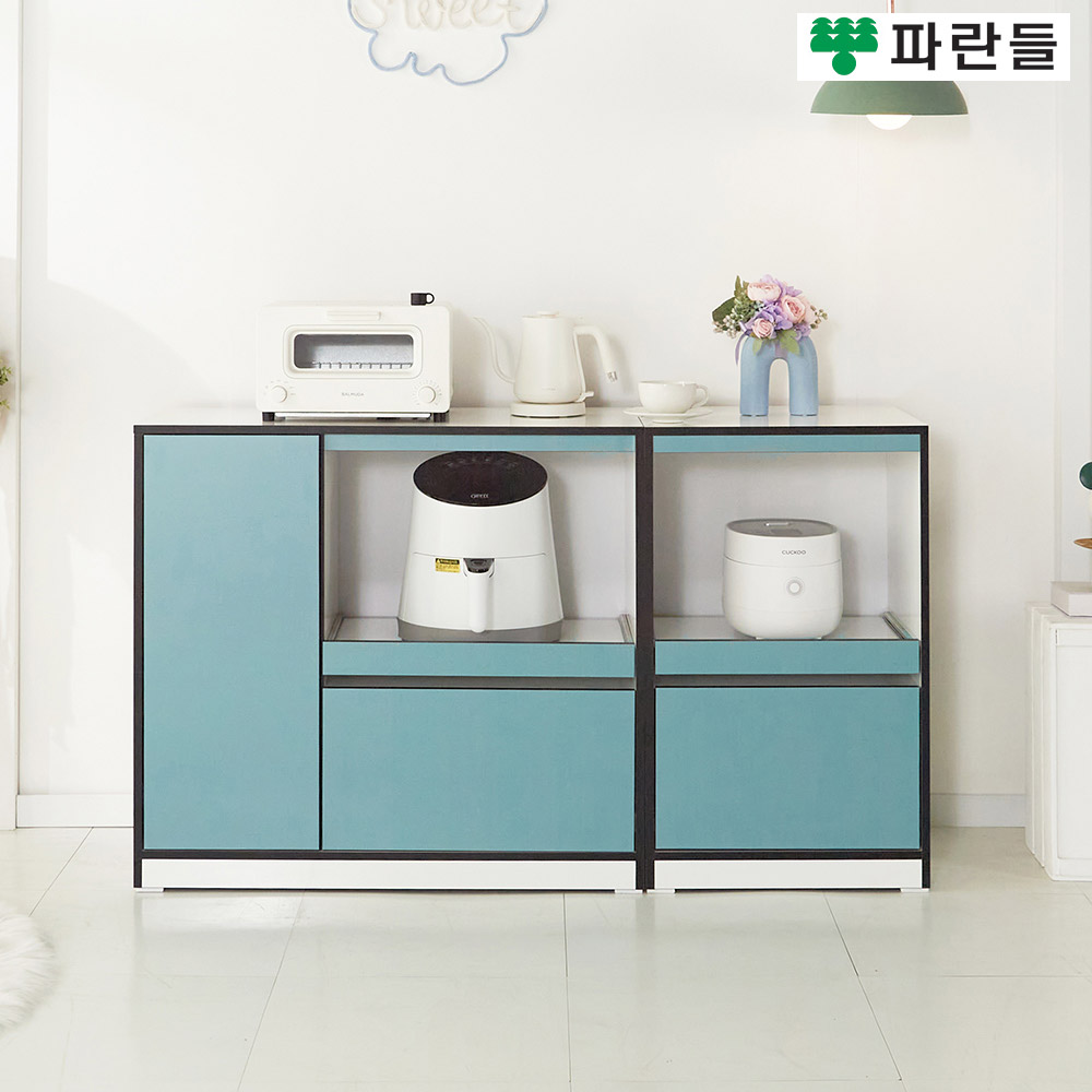 파란들가구 LPM 1400x825 오픈 전자렌지대세트 주방수납장