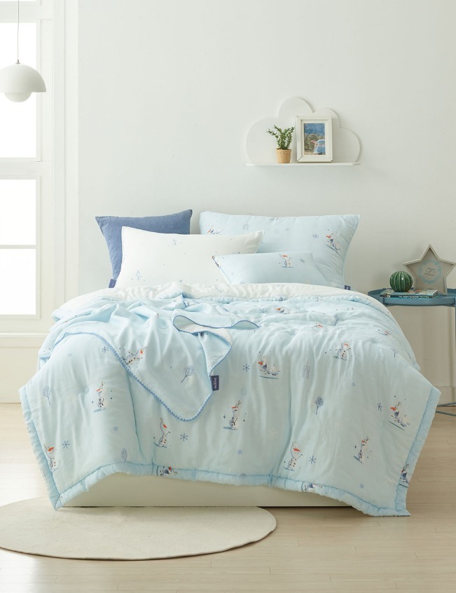 레노마홈 디즈니 올라프 모달100 사계절 차렵이불 담요 겨울왕국 이불