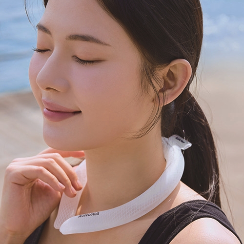 일반형 프리미엄 넥쿨러 PCM냉매 아이스넥밴드 냉스카프 화이트 - 상품 이미지