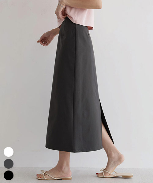 [숏/기본/~2XL] 텐션 H라인 롱 스커트_264680 - 상세 이미지 3