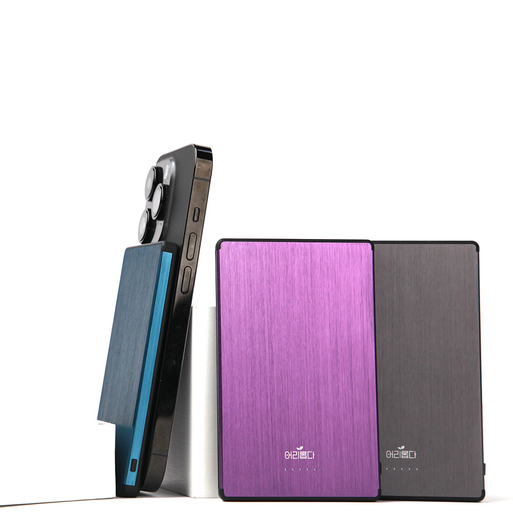 어리롭다 슬림착 보조배터리 5000mAh 맥세이프 고속충전 아이폰 갤럭시 에어팟 휴대용 - 상세 이미지 5