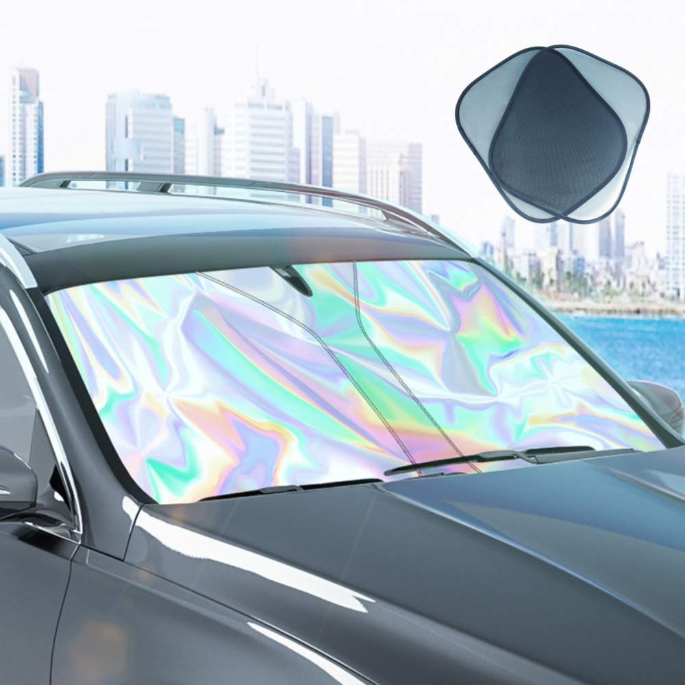 자동차 차량용 햇빛가리개 원터치 앞유리 차단 가림막 오로라 [앞유리+옆유리4개]