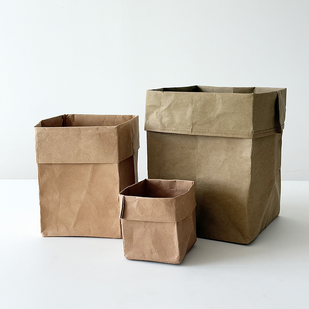 페이퍼백 냉장고 야채 보관함 종이 크라프트지 봉투 수납 S