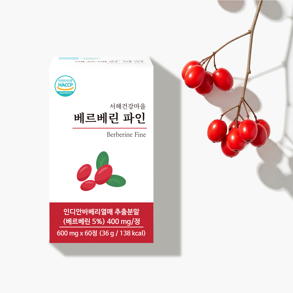 인도산 베르베린 파인 여주추출물 바나바잎 인디안바베리 600mg 60정 - 상품 이미지