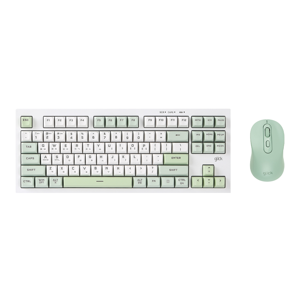 지클릭커 오피스프로 WMK90 사일런스 M 무소음 무선 블루투스 키보드 마우스 세트 87 Greenwich RC2 - 상세 이미지 4