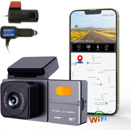 [Joyanksd][해외]K03 온대시 카메라 - 차량용 전면 및 후면 대시 캠, 4K 듀얼 HDR 야간 투시 기능이 있는 무선 카메라, GPS, 음성 제어, 원격 라이브 뷰 최고의 정격 2024