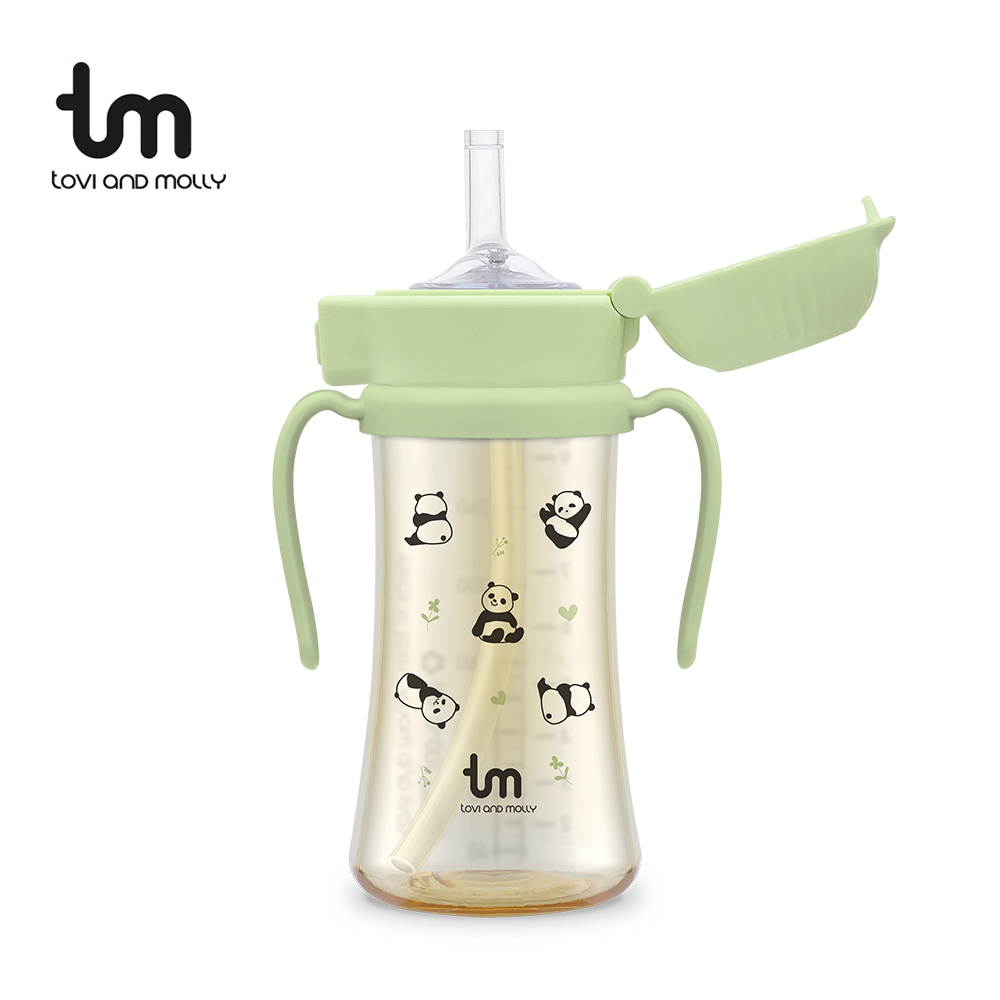 [토비앤몰리] 포포 새지 않는 아기 유아 이유식 자기주도 원터치락 빨대컵 180ml 280ml 이미지 8