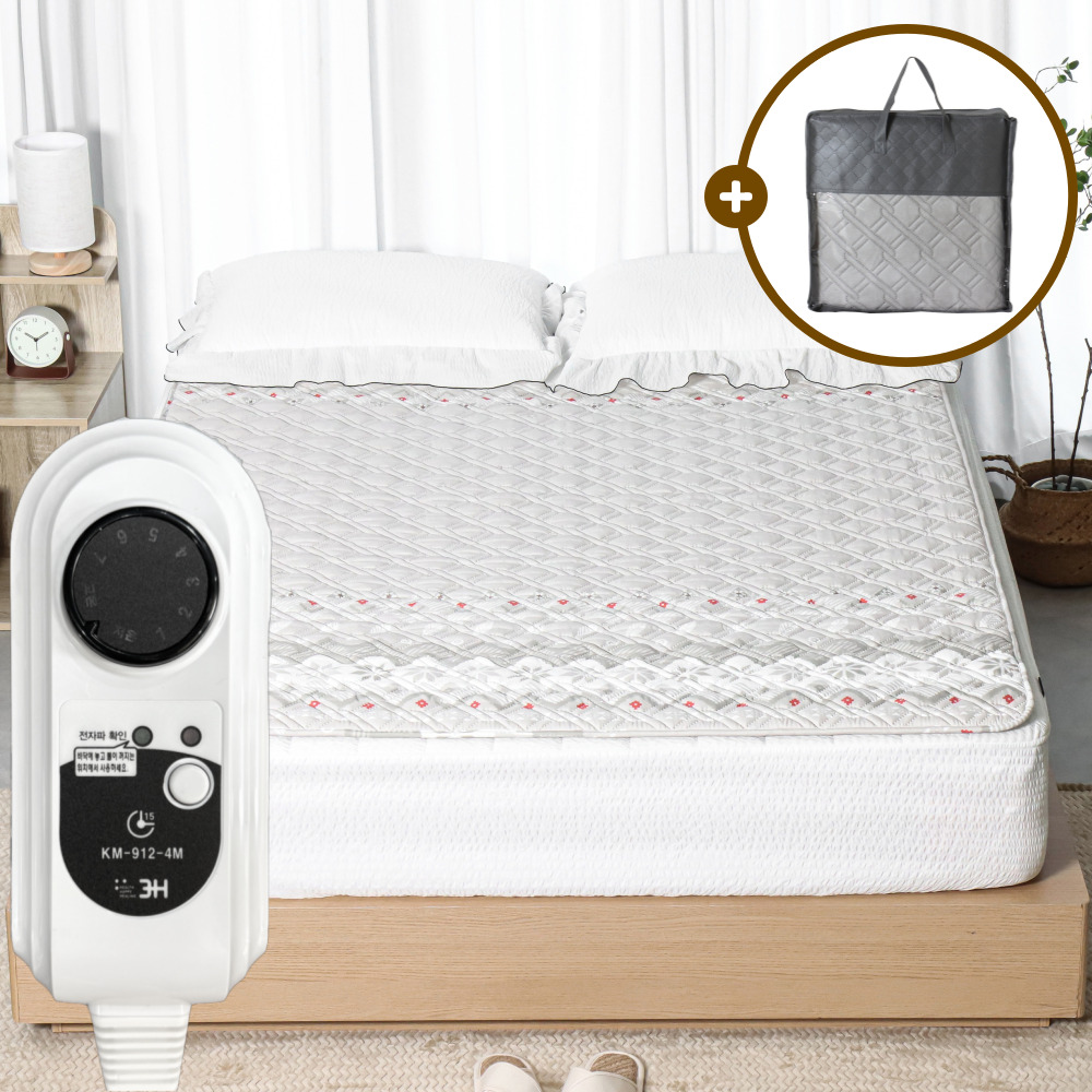 몽비오스 카본 탄소매트 전기매트 전자파없는 그래핀 온열매트 침대 전기장판 싱글, 100x200cm, 소프트 베이지