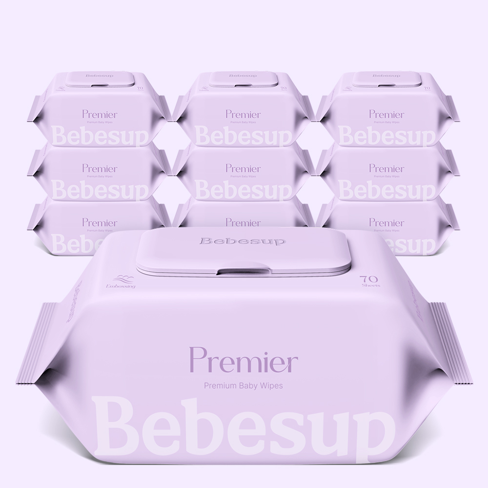 베베숲 아기물티슈 프리미어 캡형 70매, 10개