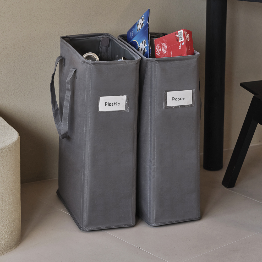 재활용 분리수거함 캐리백 슬림형 1P / 옥스포드 원단 가정용 휴지통