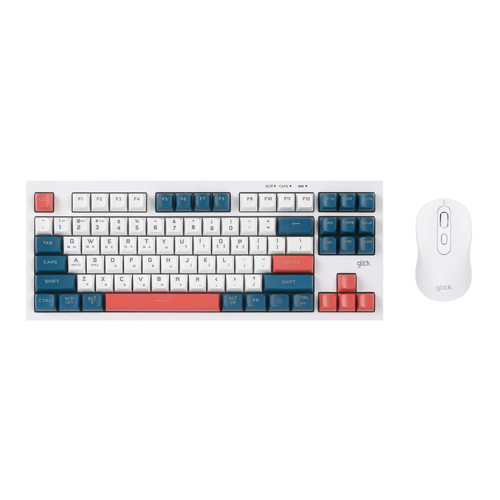 지클릭커 오피스프로 WMK90 사일런스 M 무소음 무선 블루투스 키보드 마우스 세트 87 Greenwich RC2 - 상세 이미지 5