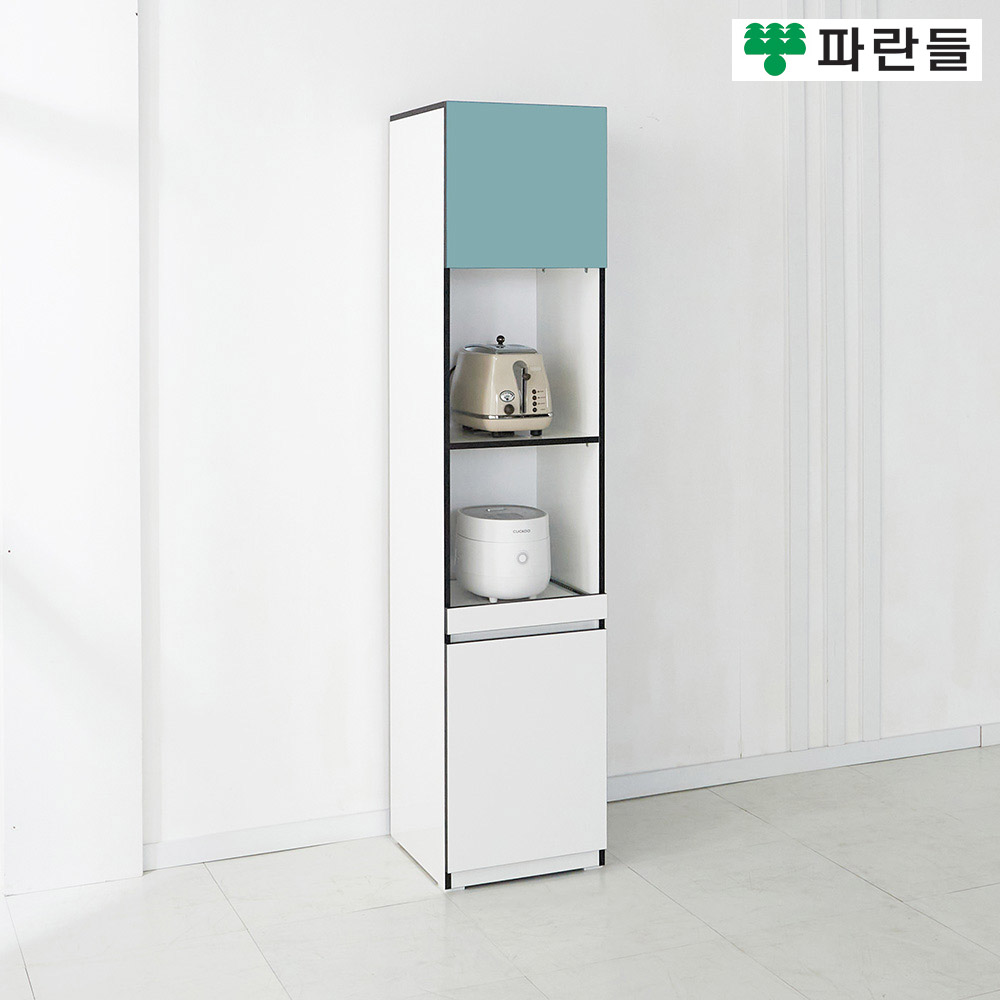 파란들가구 LPM 400x1800 틈새 전자렌지대 주방 틈새수납장 - 메인 이미지