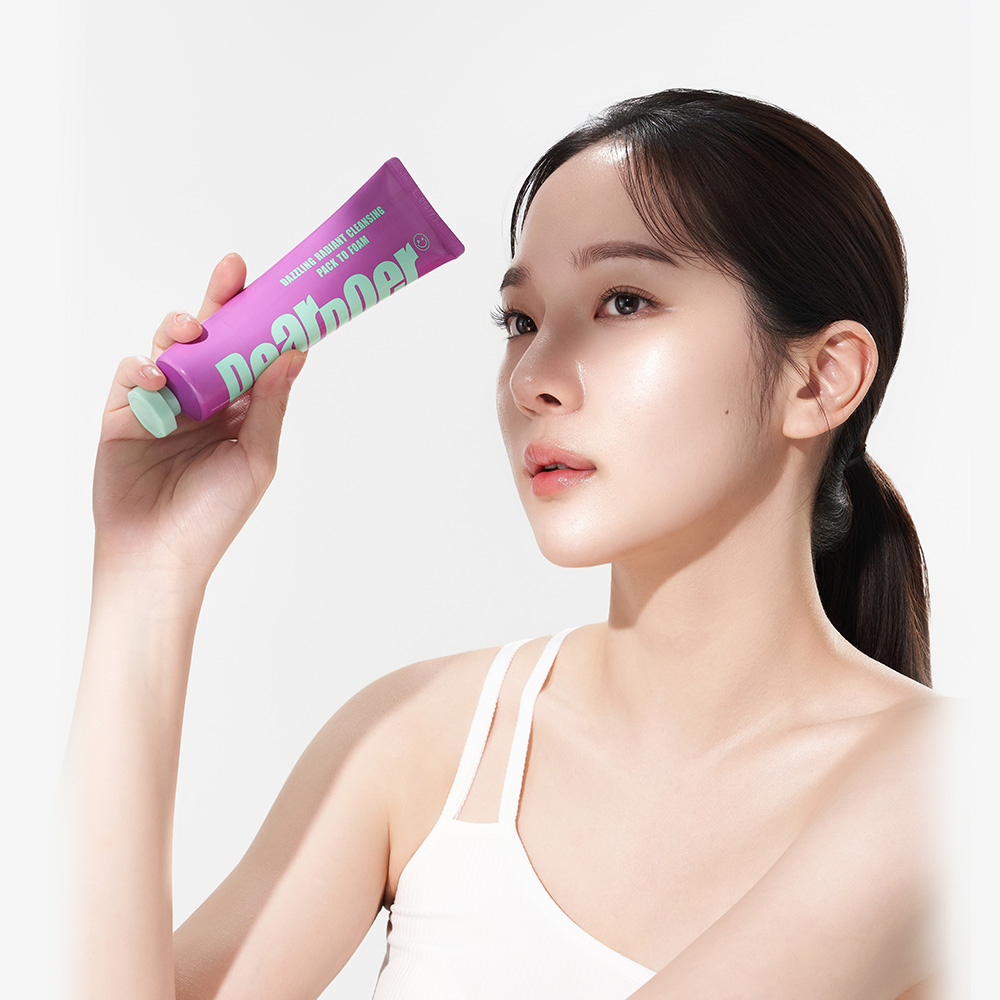 디어도어 촉촉한 대즐링 비건 광채 팩 클렌저 올리브영 폼클렌징 100ml, 1개 - 상세 이미지 2
