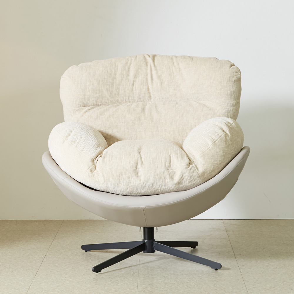 스코나 버나드 릴렉스 회전 체어 패브릭 1인 소파 리클라이너 안락의자