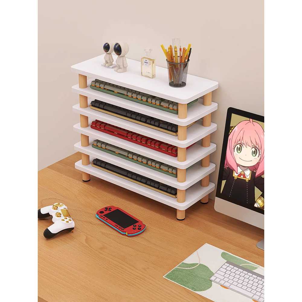 키보드랙 트레이 사무실 서재 자판 우드 보관 수납함 55x20x38 - 상세 이미지 3