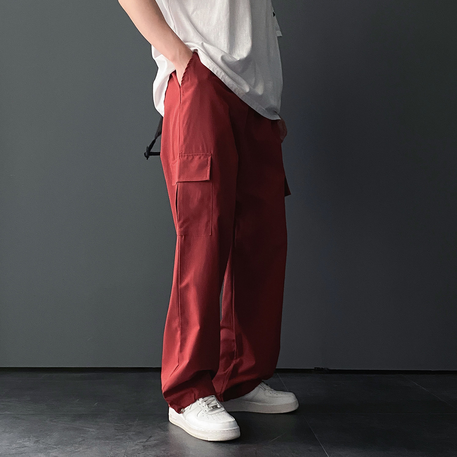 남자카고바지 건빵바지 남자와이드팬츠 - 상세 이미지 4