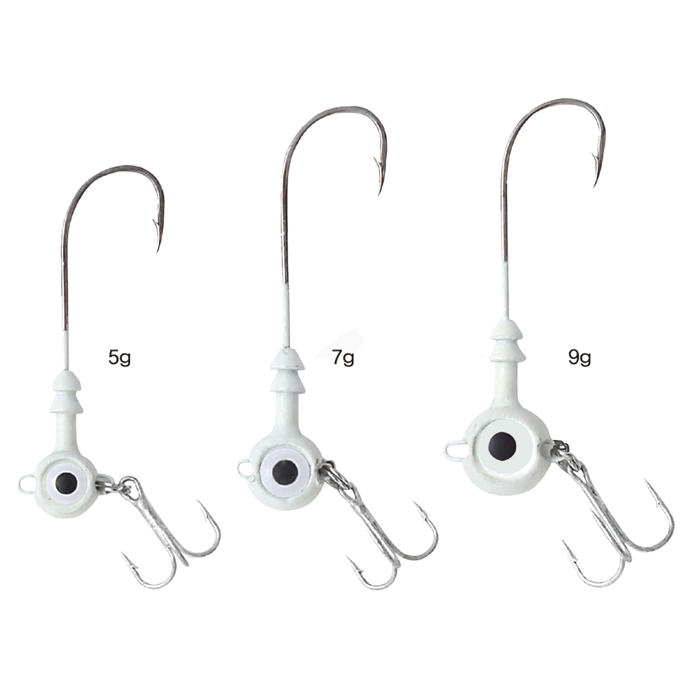 백경조침 BK-495 트리블 브라이트지그 (웜장착용) 풀치 갈치 7g, 야광 - 상세 이미지 2