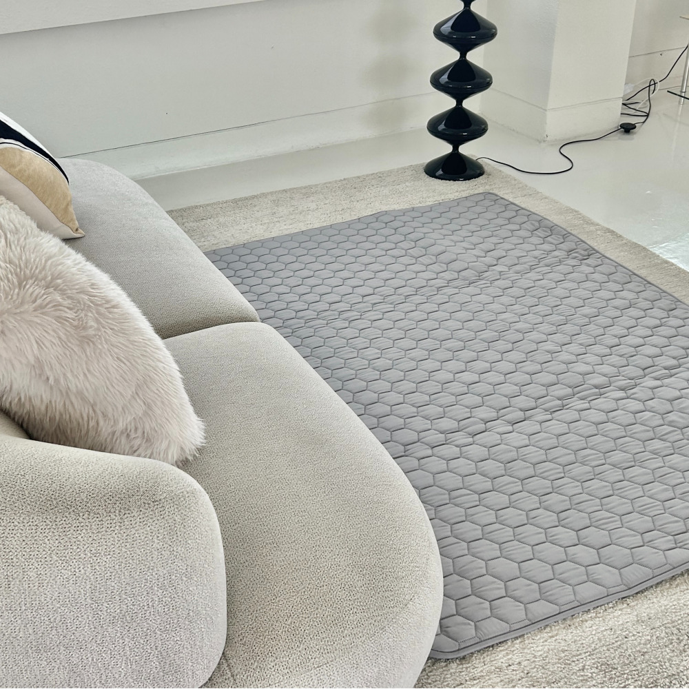 몽비오스 카본 탄소매트 전기매트 전자파없는 그래핀 온열매트 침대 전기장판 싱글, 100x200cm, 연그레이