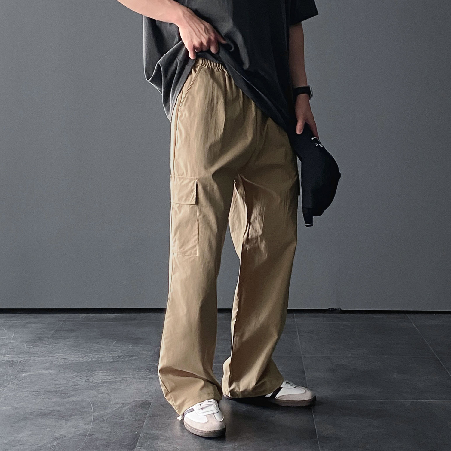 남자카고바지 건빵바지 남자와이드팬츠 - 상세 이미지 2