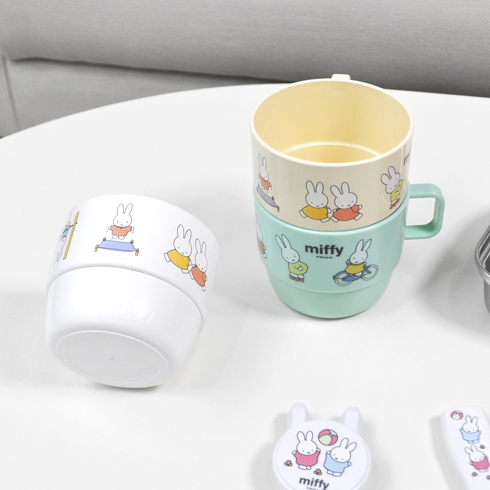 키친유 미피 손잡이 유아 컵 3종 세트 아기 어린이집 양치컵 어린이 물컵 유치원 준비물