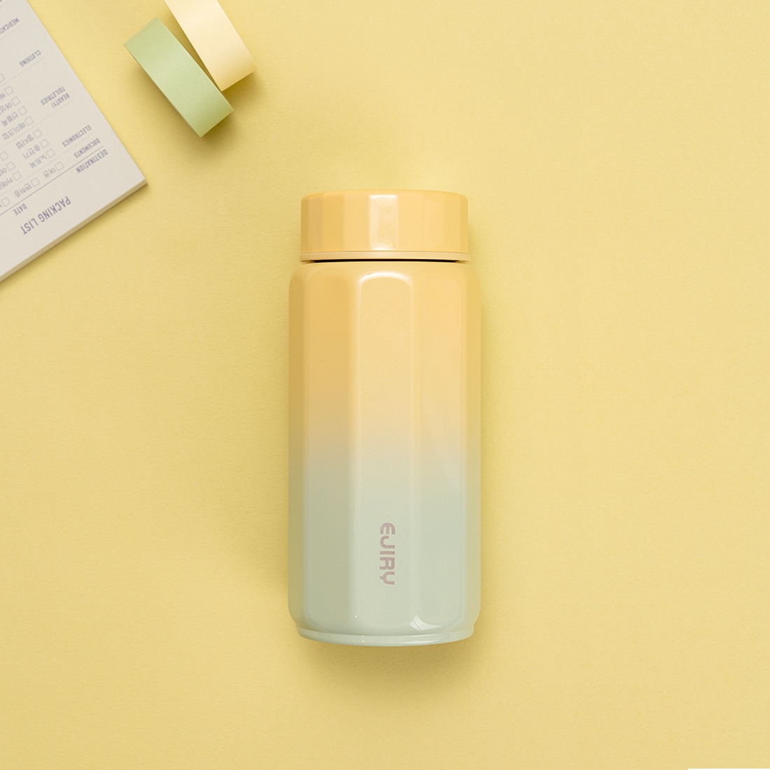 에지리 텐글 보온 보냉 미니 카페 스텐 텀블러 300ml 그린레몬 - 상세 이미지 3