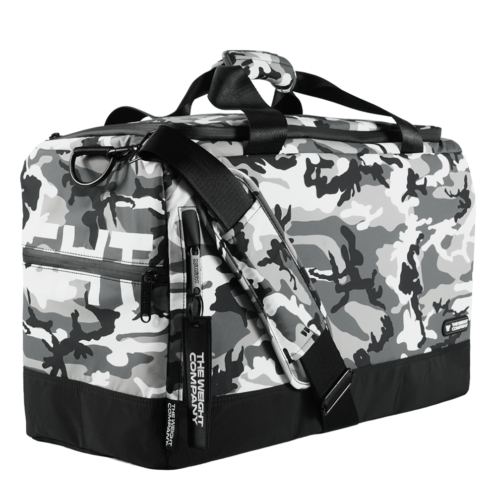 더웨이트컴퍼니 더플백 더블백 칸막이 헬스 운동 용 여행 망치 가방 블랙 카모