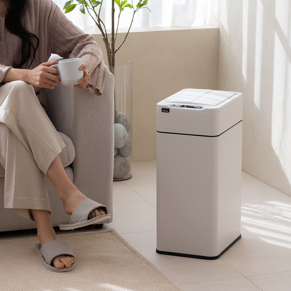 스마트 자동 센서 미니 쓰레기통 10L 냄새차단 인테리어 휴지통